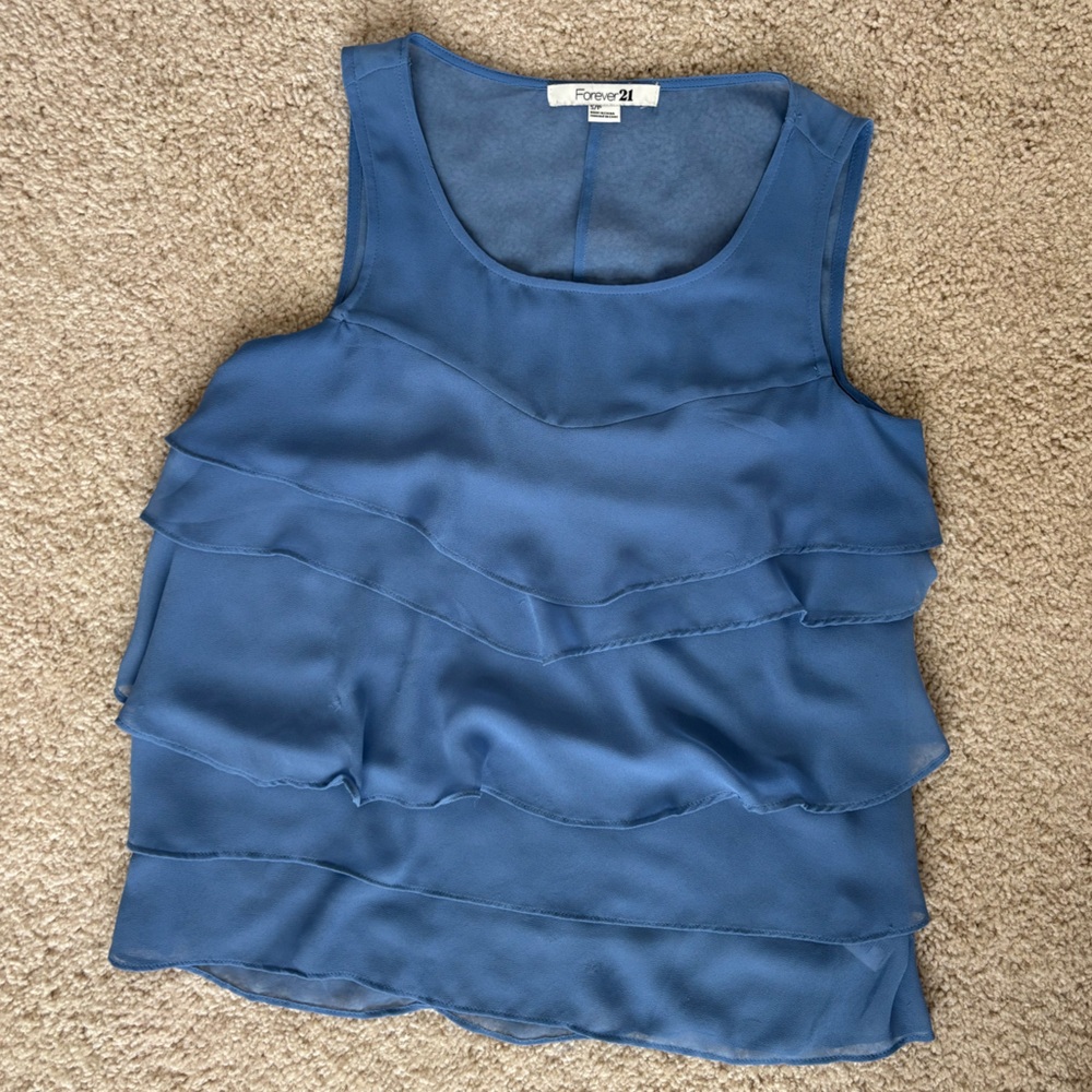 Forever 21 Blue Layered Women's Top